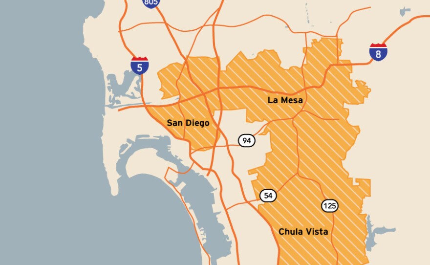 The 53rd Congressional District includes La Mesa, El Cajon, Spring Valley and Bonita.