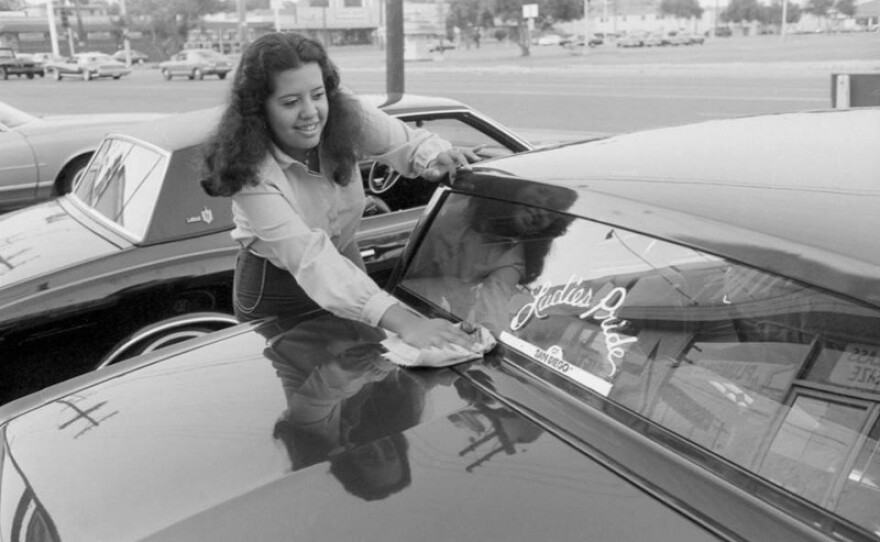 Chris Cano, of Ladies Pride lowrider car club. It was San Diego's first women's only car clubs.