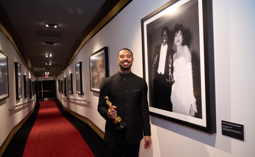 Michael B. Jordan with his Oscar® for Actor in a Leading Role during the 98th Oscars® at Dolby® Theatre at Ovation Hollywood on Sunday, March 15, 2026.