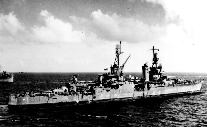 The USS Indianapolis, which sank in 1945 after being hit by a Japanese torpedo, is pictured in this undated photo. 