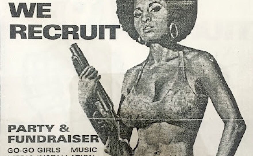 A flyer designed by Carrie Moyer, collection of the Lesbian Herstory Archives.