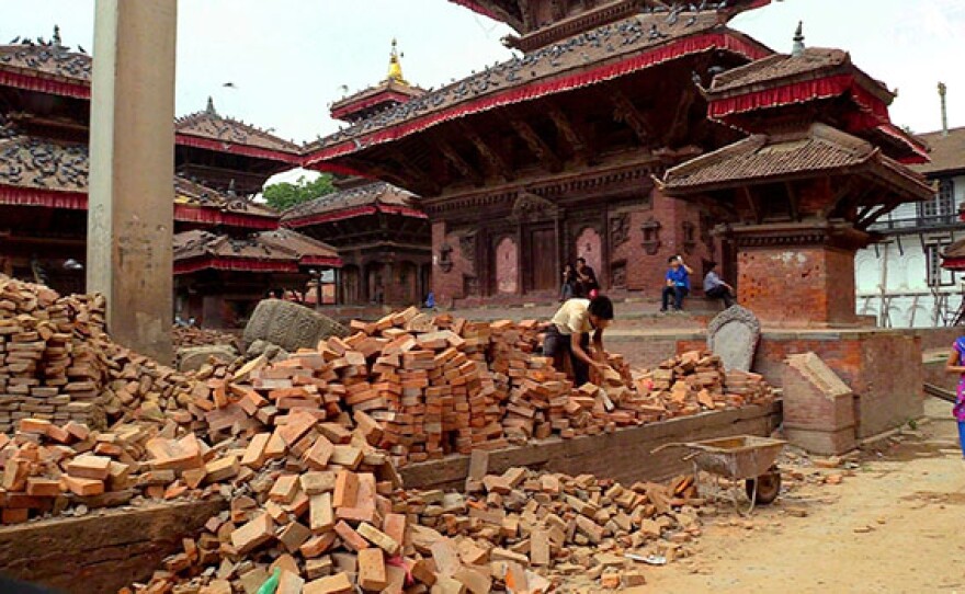 Earthquake damage in Nepal. Shot in Bangladesh, Bhutan, China, India, Mongolia, Nepal and Pakistan, "The Himalaya Connection" explores the dramatic and far-reaching effects of the Indian and Asian tectonic plates crashing below the Himalayas and their impact on the region's geology, climate and people. 