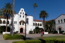 Students are shown walking on the campus of San Diego State University, Feb. 8, 2016.