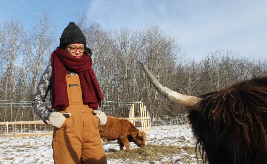 Marya Gelvosa, 29, didn't grow up dreaming of being a farmer — in fact, as of a few years ago, she'd never even lived in the countryside. Now she and her partner Josh Gerritsen raise Highland cows and pastured eggs for a living.