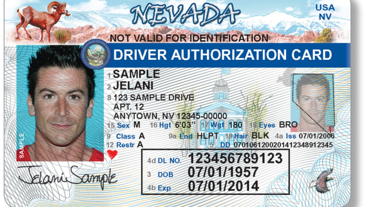 Nevada Department of Motor Vehicles unveils new design for driver's  licenses 