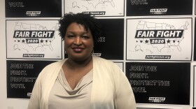 Stacey Abrams at Fair Fight's headquarters outside Atlanta. She's waging a voting rights campaign aimed at helping Democrats win in 18 battleground states.