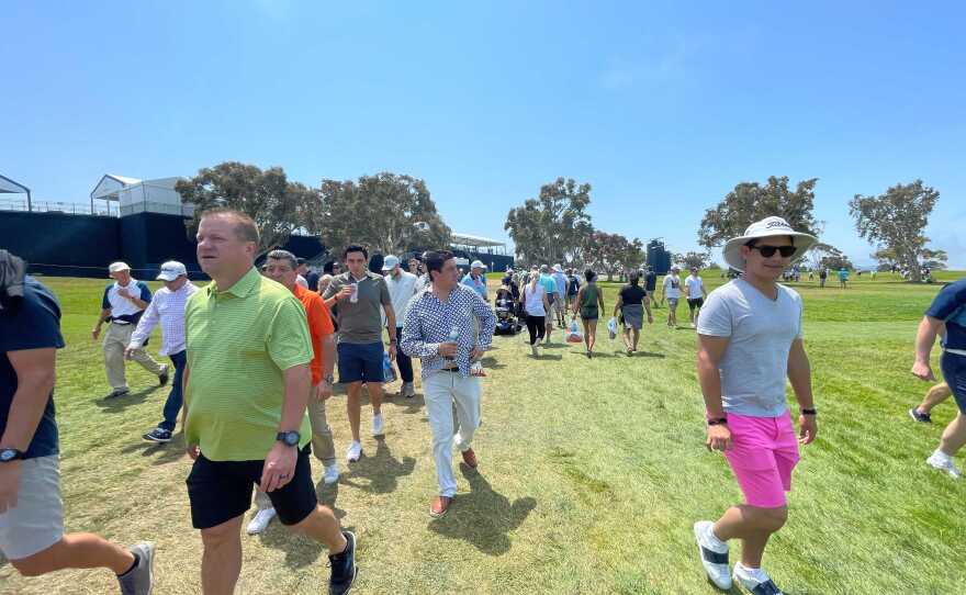 Attendees at the U.S. Open at Torrey Pines Golf Course. June 17, 2021.