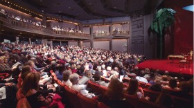 The interior of the 600-seat Old Globe Theatre.