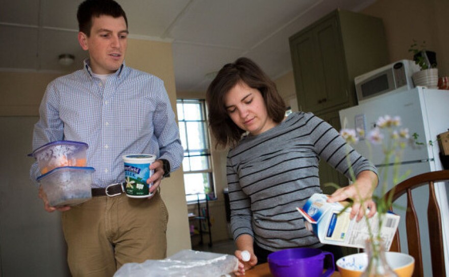 Dan Tothill, 26, and Megan Brabac, 24, are struggling with high student debt burdens and underemployment. "I hope that I can look back on myself in 10 years, like 'Oh, I was so silly to be worrying about that," Tothill said. "But, at this point, it doesn't feel that way at all."