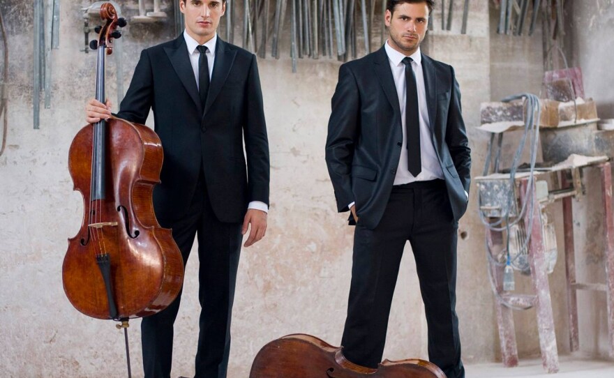 A photo of Luka Sulic and Stjepan Hauser from 2Cellos.