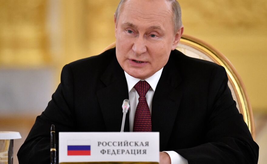 Russian President Vladimir Putin in Moscow on May 16, 2022.