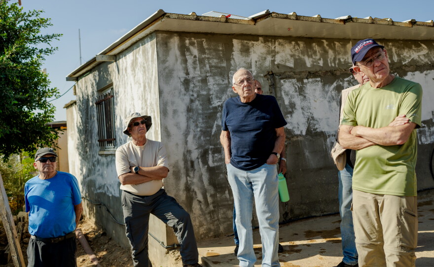 Retired Israeli military and government officials tour the Masafer Yatta region of the Israeli-occupied West Bank, on Sept. 24, 2026.