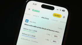 The prediction market app Kalshi is displayed on a mobile phone Thursday, April 16, 2026, in Chicago.