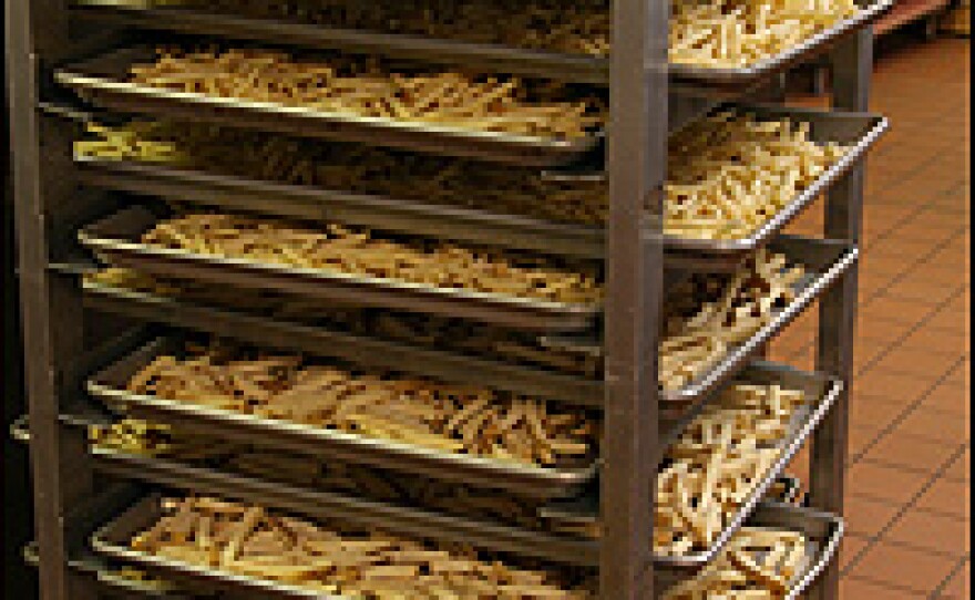 At McMurdo Station, the U.S. base's cafeteria in Antarctica, cooks prepare three meals a day for around 1,100 people.