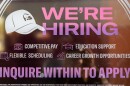 A call for employment sign is displayed at a Taco Bell in Austin, Texas, on March 10, 2023.
