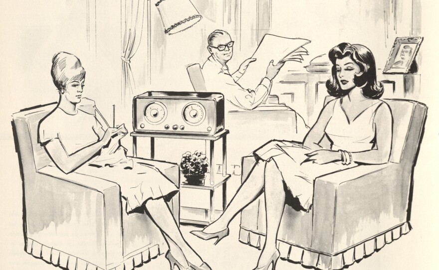 The Latin American Library at Tulane University is digitizing and archiving a selection of Spanish language soap operas from the 1960s. The illustration above appeared in a brochure titled <a href="https://digitallibrary.tulane.edu/islandora/object/tulane%3A52677/datastream/PDF/view">"What Is and How to Produce a Radionovela,"</a> published by America's Productions, Inc.