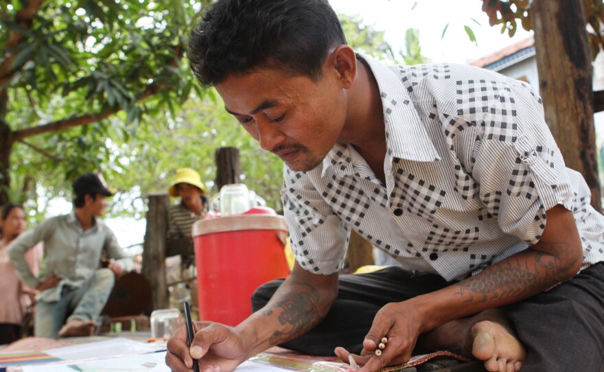 Vannak Prum of Cambodia was sold onto a Thai fishing boat where he was forced to work in miserable conditions for three years before escaping. Thailand's huge fishing industry is coming under increasing criticism for using trafficked workers who have been sold to unscrupulous ship captains.