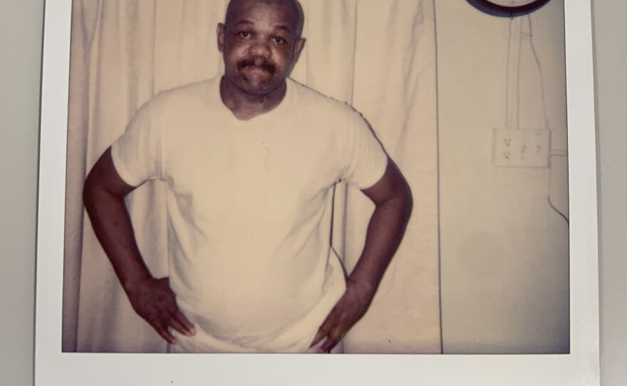 A polaroid photo of Wilbert Lee Evans was taken before he was executed in 1990.