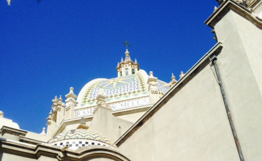 Current view of Balboa Park's California Tower.