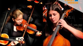 Christine Chehadeh (left) and Carla Chehadeh (right) perform for the San Diego Youth Symphony in an undated photo.