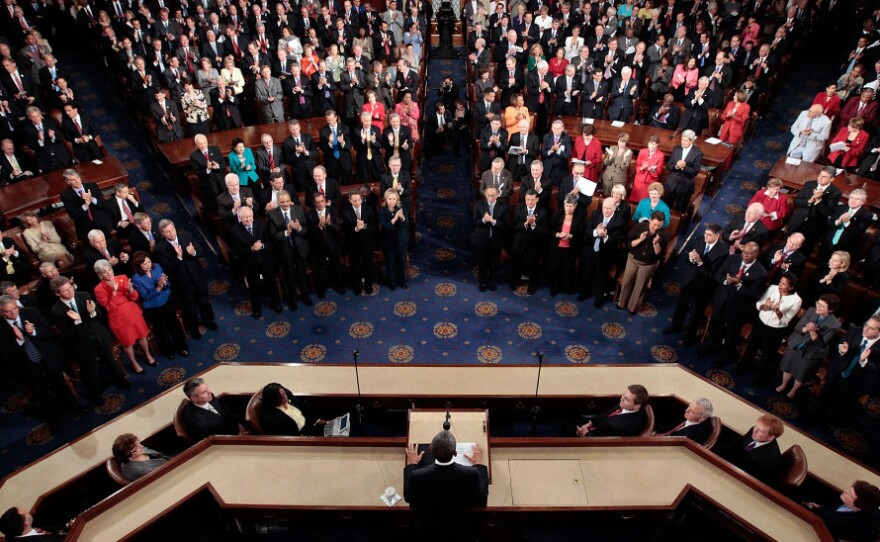 President Obama outlines his jobs plan to a joint session of Congress, September 8, 2011.