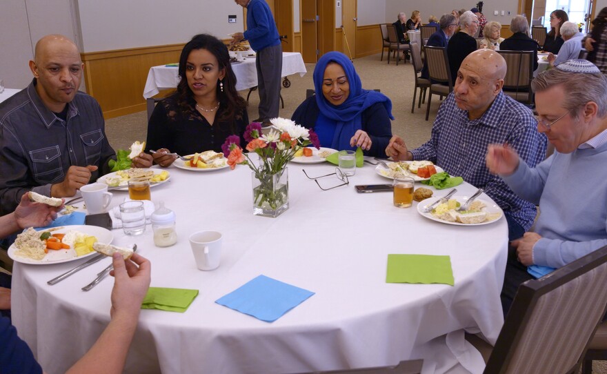 Tri Faith Initiative mixed religion dinner. 