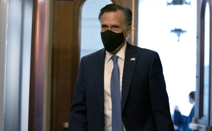 "President Trump has disrespected the American voters, has dishonored the election system, and has disgraced the office of the presidency," Utah Sen. Mitt Romney told reporters Wednesday.
