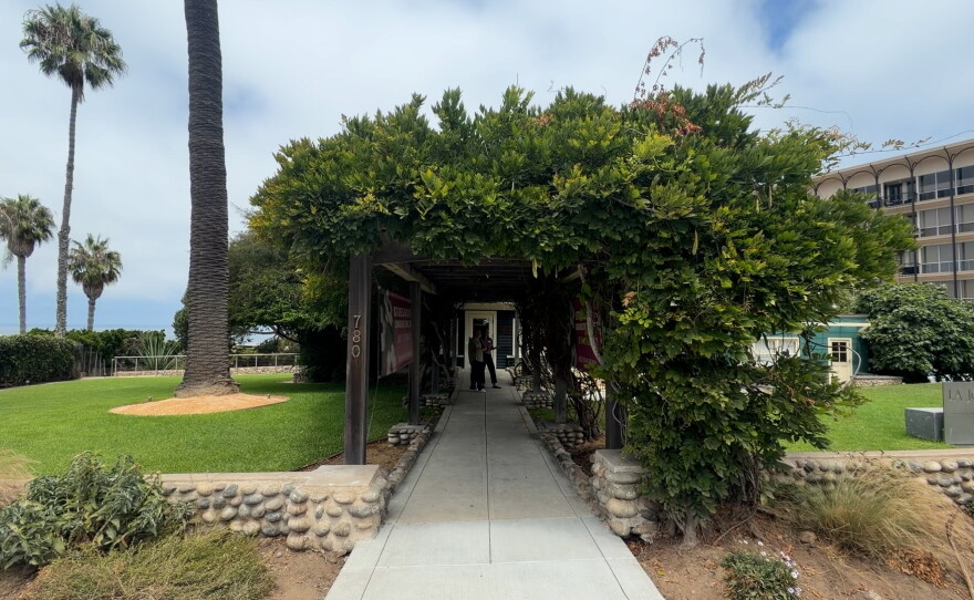 The Wisteria from which Wisteria Cottage gets its name is shown at the Cottage on August 10, 2026.