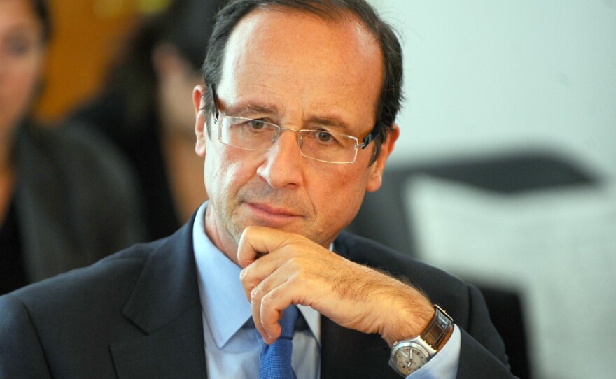 French Socialist Party politician Francois Hollande meets with the president of the Tunisian national commission for political reform on May 24 in Tunis. Many in France consider Hollande to be a leading contender for the Socialist Party's presidential candidate in the wake of Dominique Strauss-Kahn's exit.