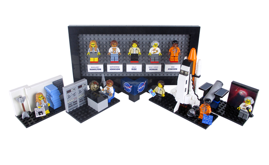 The Women of NASA set, submitted by Maia Weinstock, celebrates female NASA pioneers.