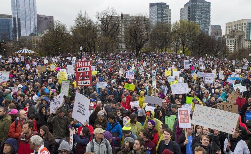 Thousands of demonstrators turned out for the March for Science in Boston.