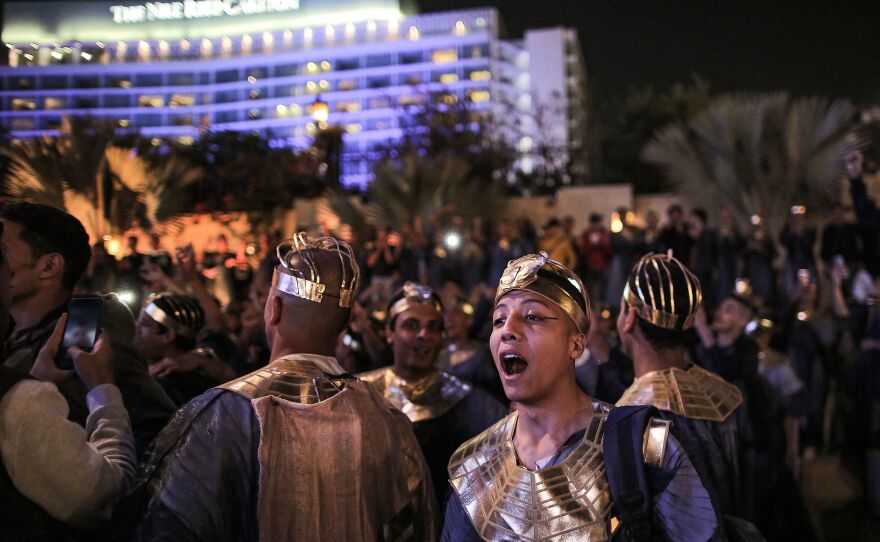 The event was dubbed The Pharaohs' Golden Parade.