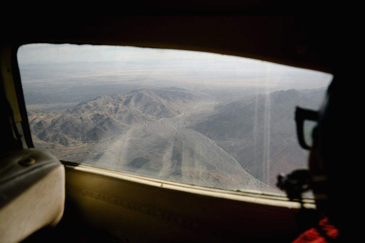 Part of the proposed Chuckwalla National Monument on the edge of Imperial and Riverside County is pictured during a flyover on February 15, 2024.