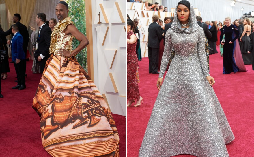 Billy Porter and Janelle Monae on the red carpet of The 92nd Oscars® at the Dolby® Theatre in Hollywood, CA on Sunday, February 9, 2020.