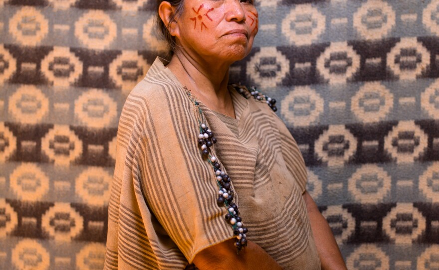 Luzmila Chiricente Mahuanca is a leader among the Asháninka, a Peruvian indigenous group. She was photographed at her home in Satipo.