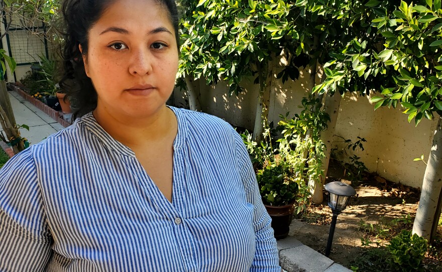 Andrea Iaroc at the home she rents in Los Angeles. She says she may leave the U.S. and move to Colombia, where she has family, so she can afford to buy a house.