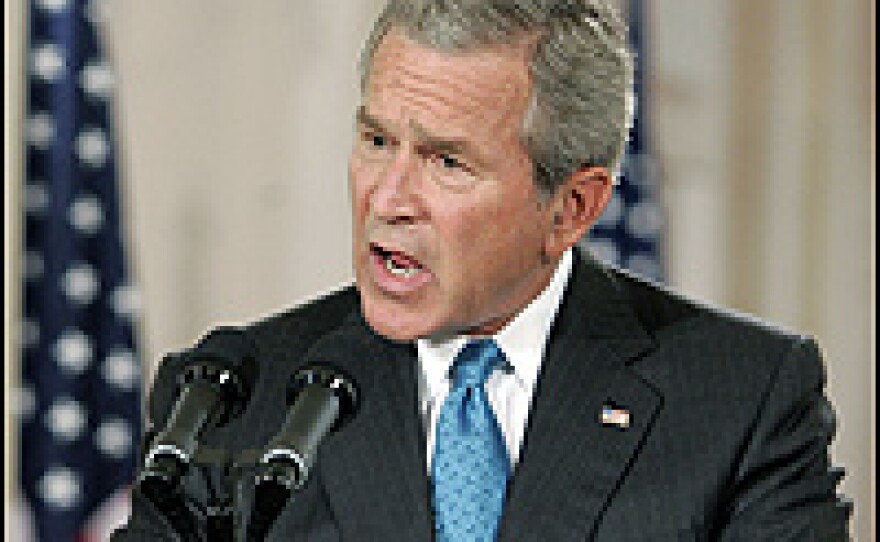 President Bush addresses a key issue -- how to deal with terrorism suspects -- during a speech from the East Room of the White House.