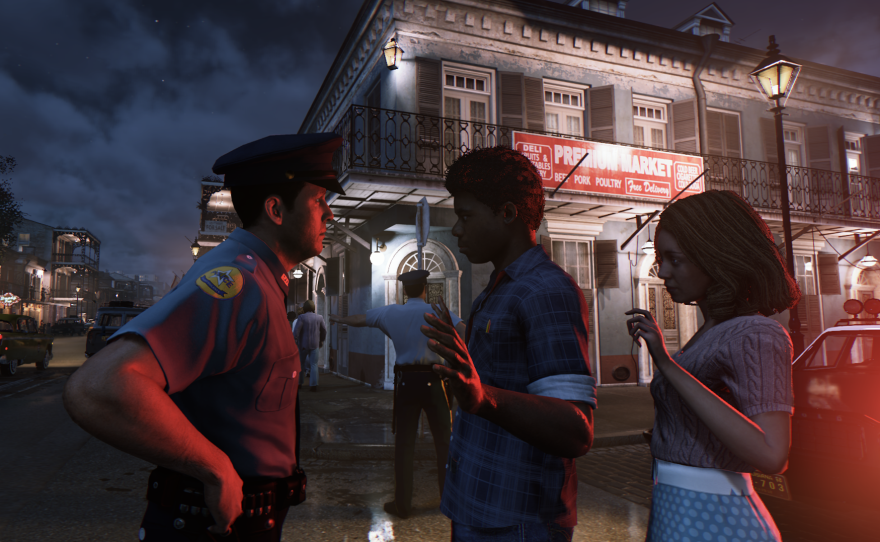 Throughout the game, players encounter instances of direct confrontations between law enforcement authorities and the black populace.