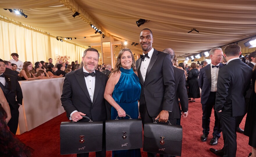 PricewaterhouseCoopers representatives arrive on the red carpet of the 98th Oscars® at the Dolby® Theatre at Ovation Hollywood on Sunday, March 15, 2026.