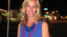 Kristin Gaspar on election night, after early returns put her well ahead of other candidates in Encinitas' first mayoral election, Nov. 4, 2014.  