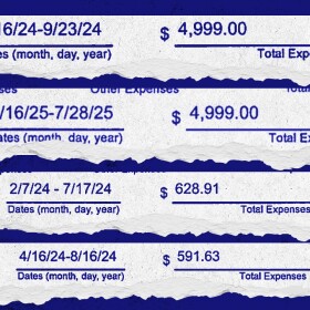 Samples expenses taken from filed forms of County Payment to Agency Report