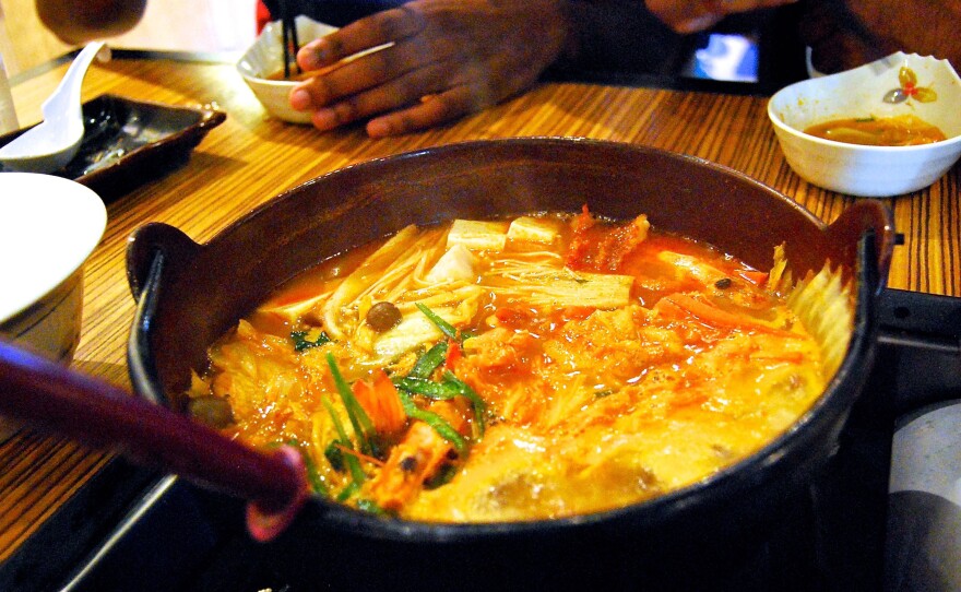 Chanko-nabe is served at Shin-Sen-Gumi, a Japanese restaurant chain in Gardena, Calif.