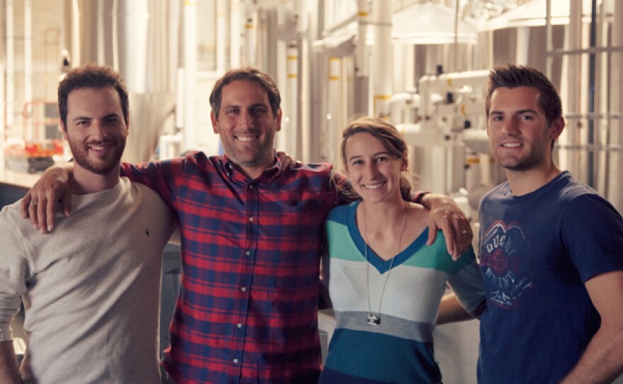 Steven Moyer, Josh Landan, Raeanne DuPont, and Ben Moxley at Saint Archer Brewing Co.