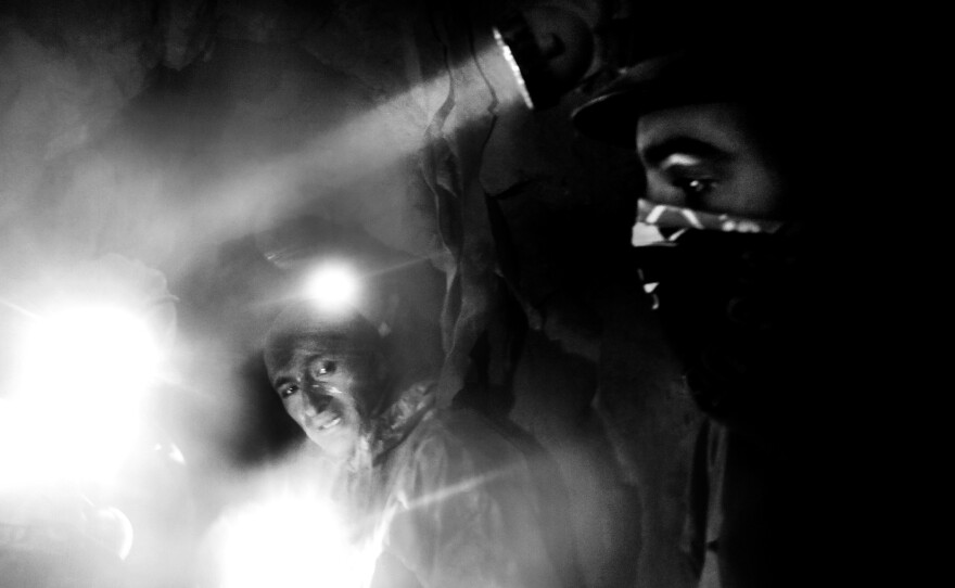 Many miners work without a breathing mask, so they inhale dust from the mining that can lead to scarring of the lungs called silicosis.