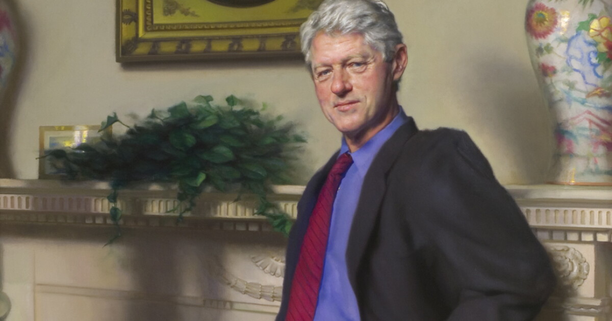 clinton blue dress monica Clinton: The Musical' Revisits Bill and Hillary as President