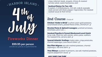 4th of July Fireworks Dinner at Island Prime