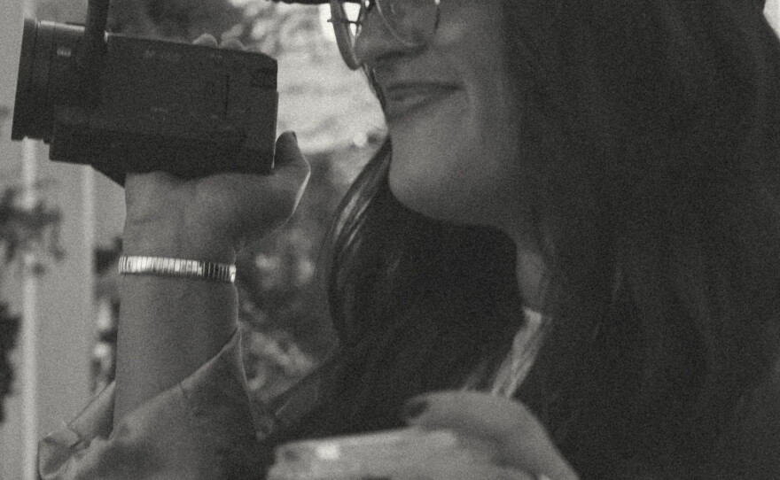 Wedding photographer Christina Berkett is filming more ceremonies using an old-school camcorder, though she often holds it sideways for the smartphone-friendly vertical view.