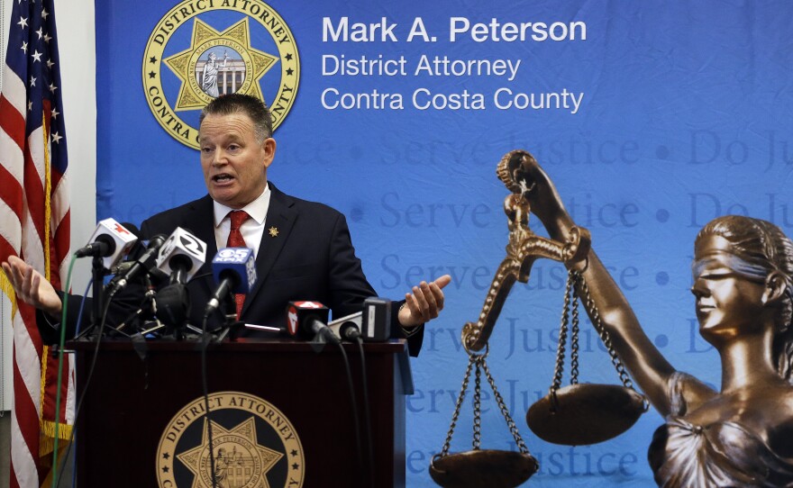 Contra Costa District Attorney Mark Peterson announced in Martinez, Calif., that he will charge a retired police captain with a misdemeanor prostitution count.