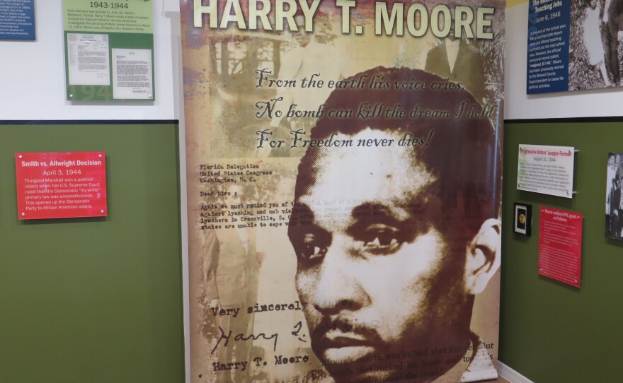 A display at the Harry T. & Harriette V. Moore Cultural Complex.