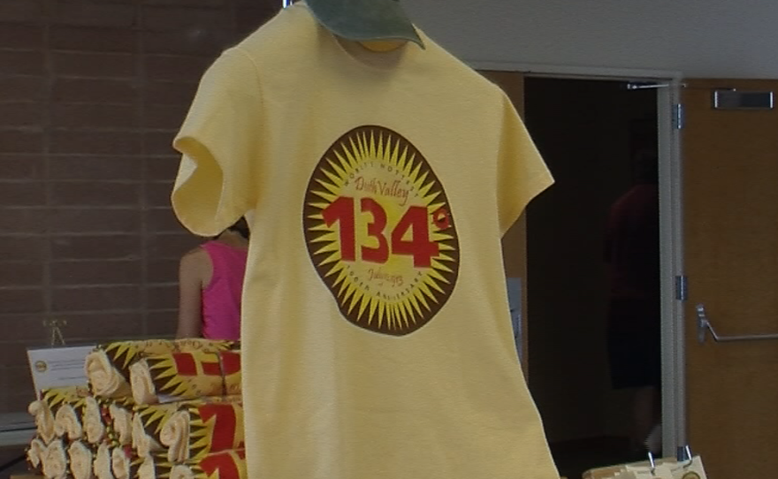 On the 100th anniversary of Death Valley's heat record, t-shirts with blazing 134° logos went on sale at the Furnace Creek Visitor Center.